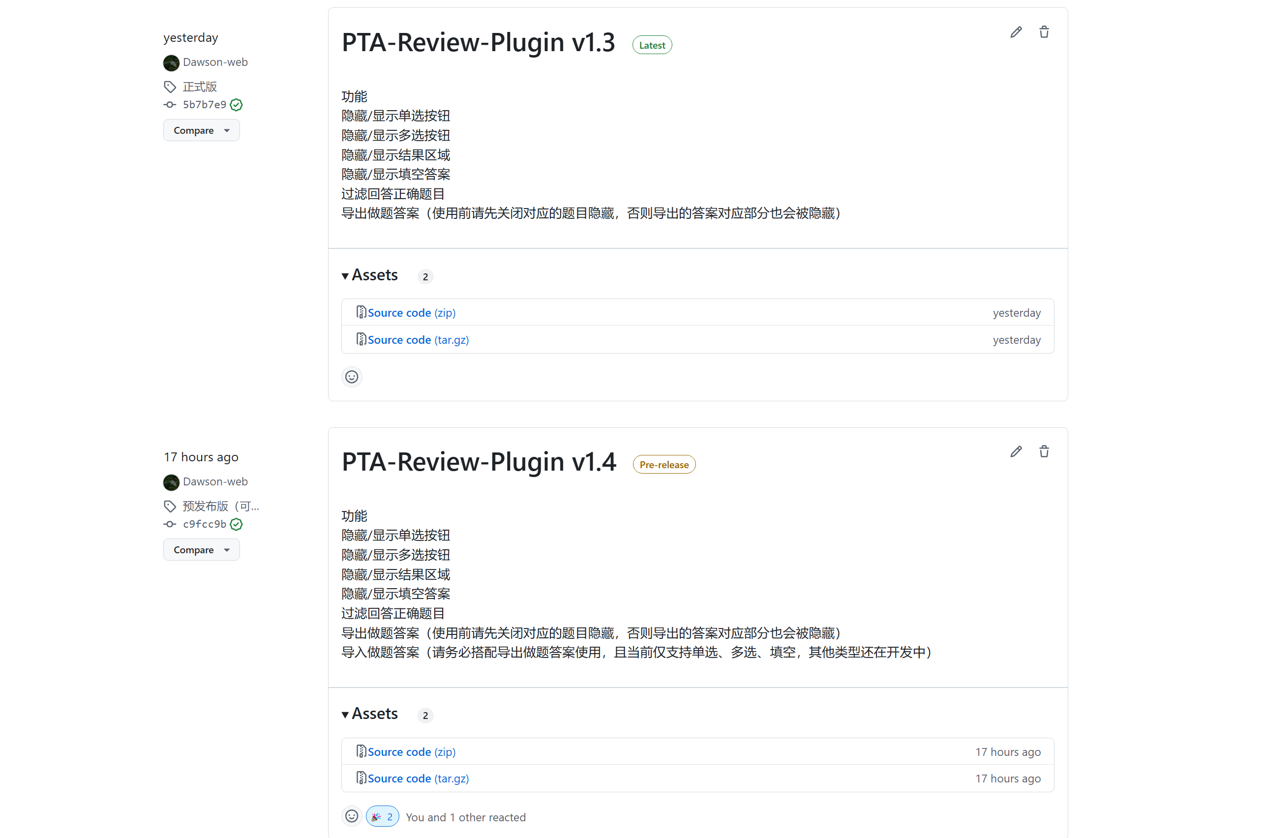 PTA-Review-Plugin